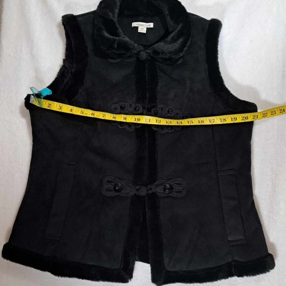 Coldwater‎ Creek Black Polyester Faux Lined Vest Size Medium - Picture 10 of 12